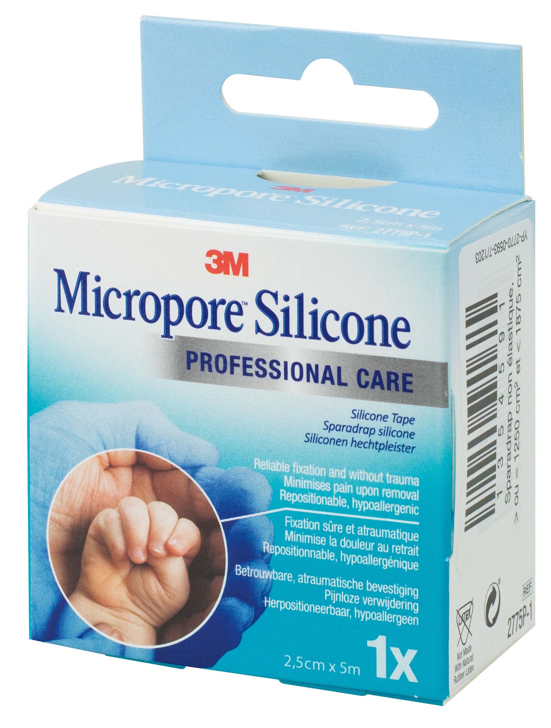 Sparadrap micropore‚™ silicone retrait atraumatique